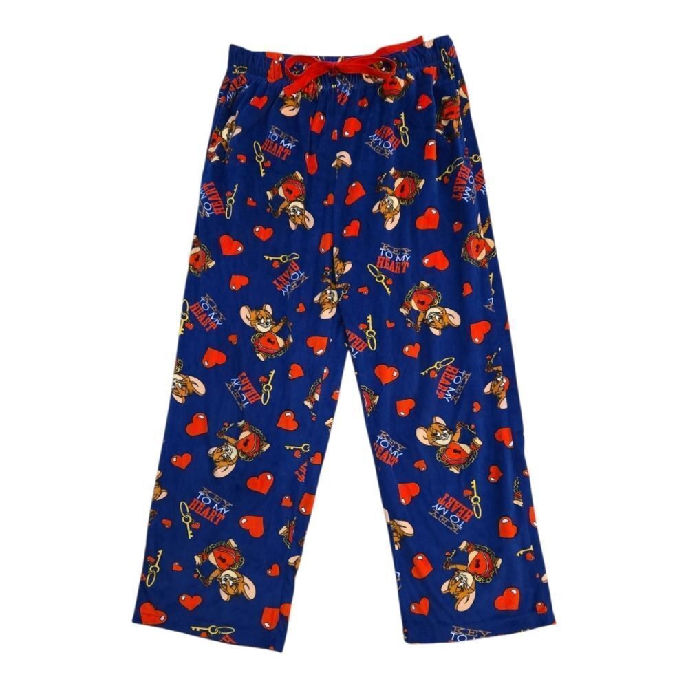 EC TOM & JERRY VELOUR PAJAMA BOTTOMS W/POCKETS SZ. M